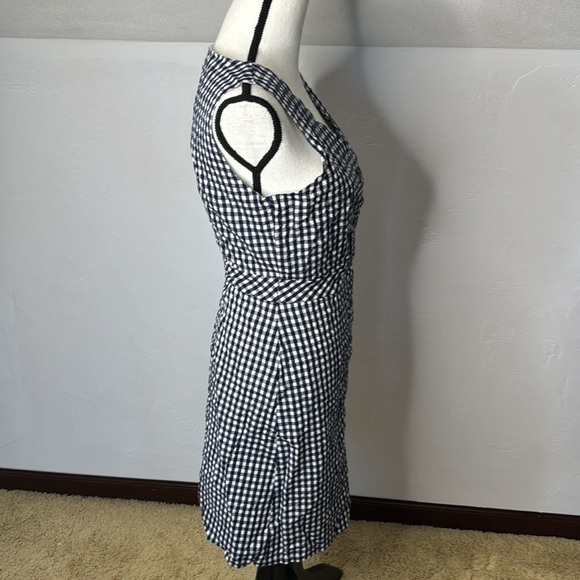 J. Crew NWT Navy White Checkered Tank Dress Size 2 - Picture 5 of 10